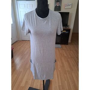 NWT Women's Small Lyrur Short Sleeve Summer Casual Dress w Pockets Tshirt Dress